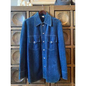 VINTAGE 1970s BLUE SUEDE JACKET